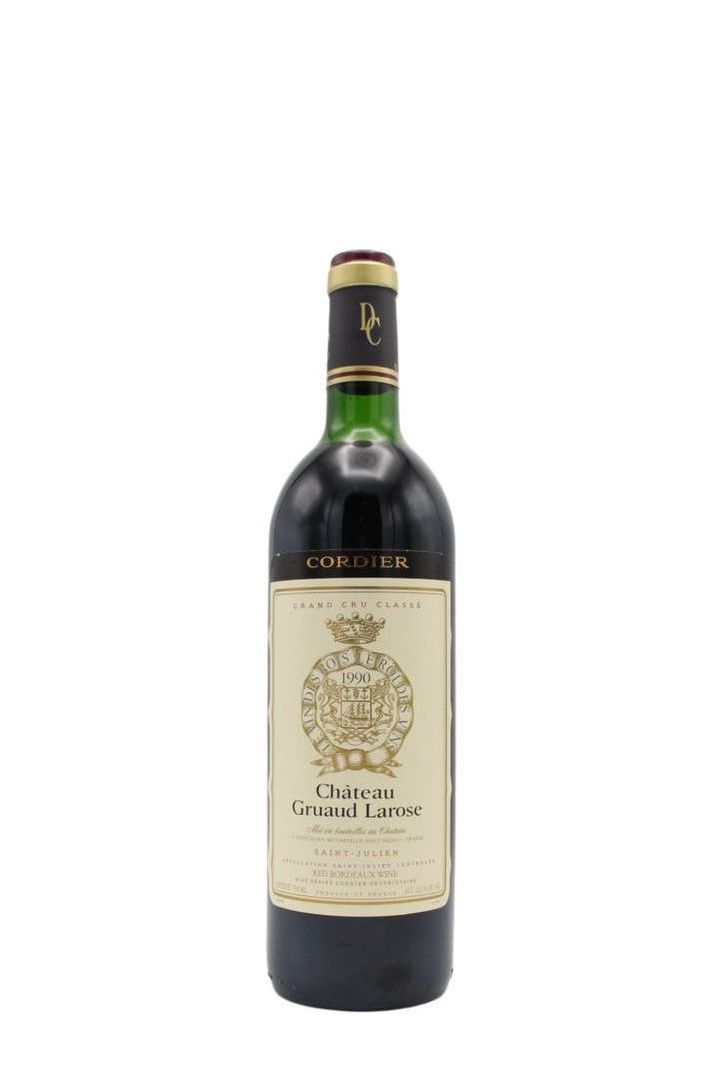 Wine bottle with a visible label on a white background