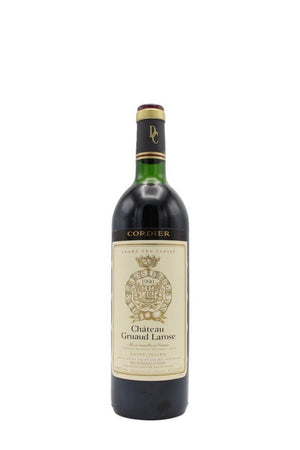 Wine bottle with a visible label on a white background